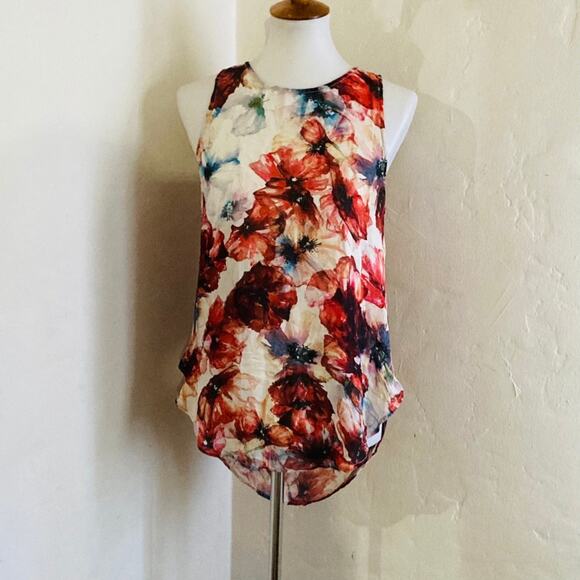 Haute Hippie Floral Silk Top, Size Medium - Picture 5 of 7